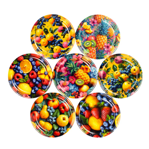 Pannochka wieczka do konserwacji Owoce Tropików 82 mm (20 szt.) Pannochka wieczka do konserwacji Owoce Tropików 82 mm (20 szt.)
